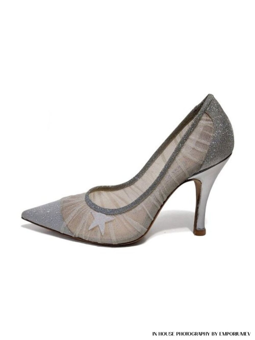 Jimmy Choo Silver Mesh Women 36.5 EUR 6.5 US Pumps